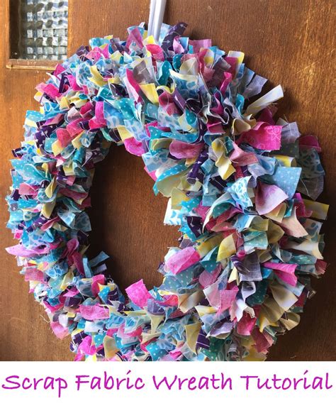 fabric scrap wreath diy